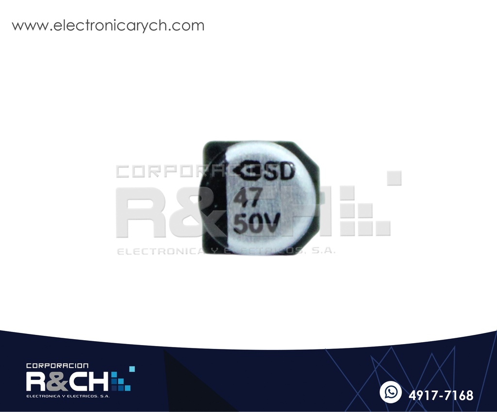 FE-SMD47UF/50 Filtro Electrolítico Aluminio  47uF 50V SMD