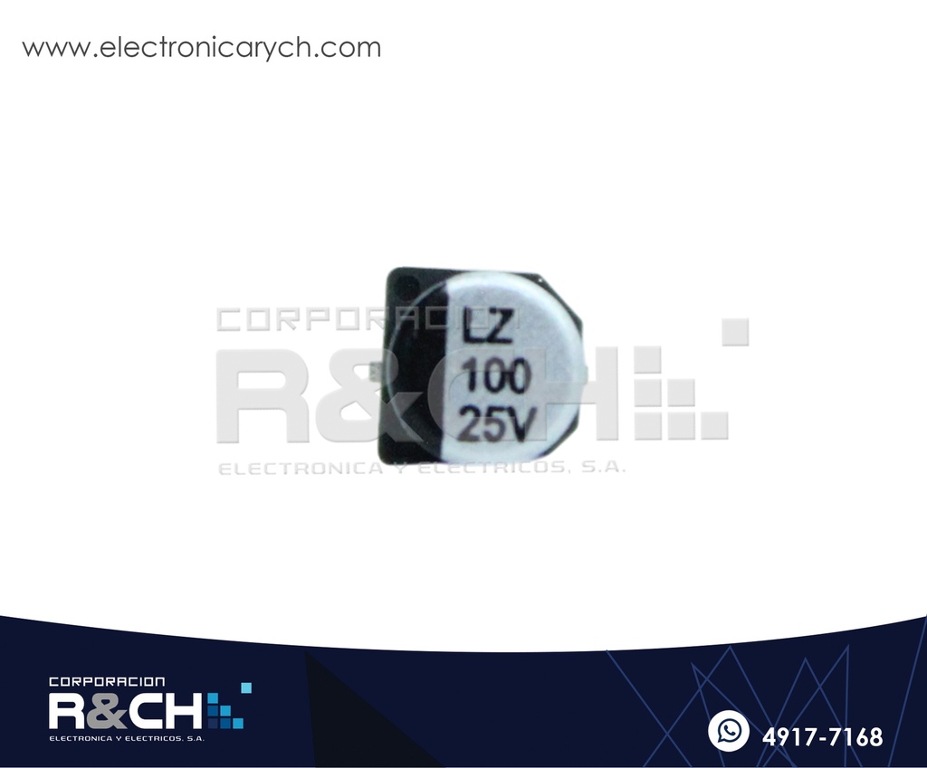 FE-SMD100UF/25 Filtro Electrolítico Aluminio  100uF 25V SMD