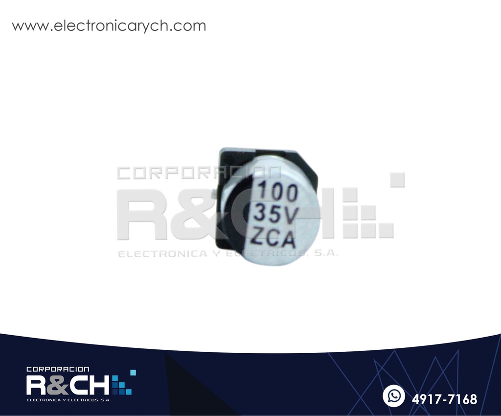 FE-SMD100UF/35 Filtro Electrolítico Aluminio  100uF 35V SMD