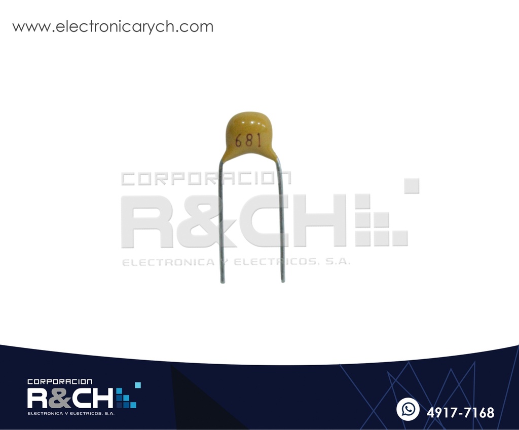 CM-680P/50 Capacitor Ceramico Monolitico 680pF  681 50V