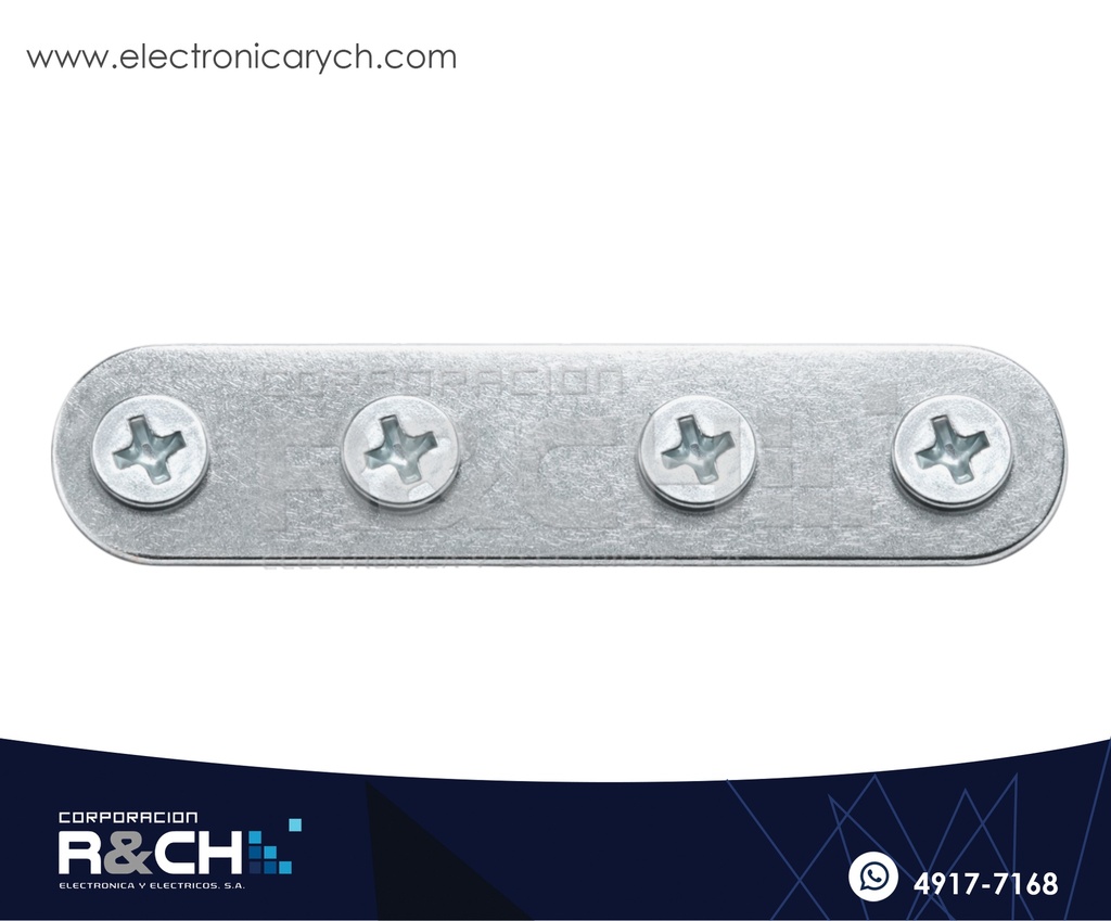 HM-7616 Conector Recto de Acero Inoxidable con 4 Agujeros – Soporte de Montaje para Electrónica