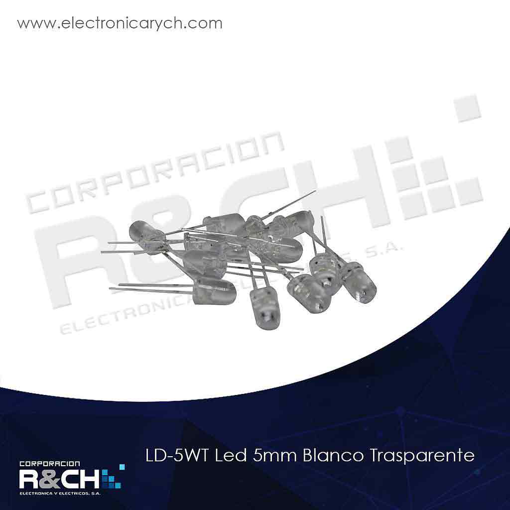 	LD-5WT LED 5mm blanco transparente