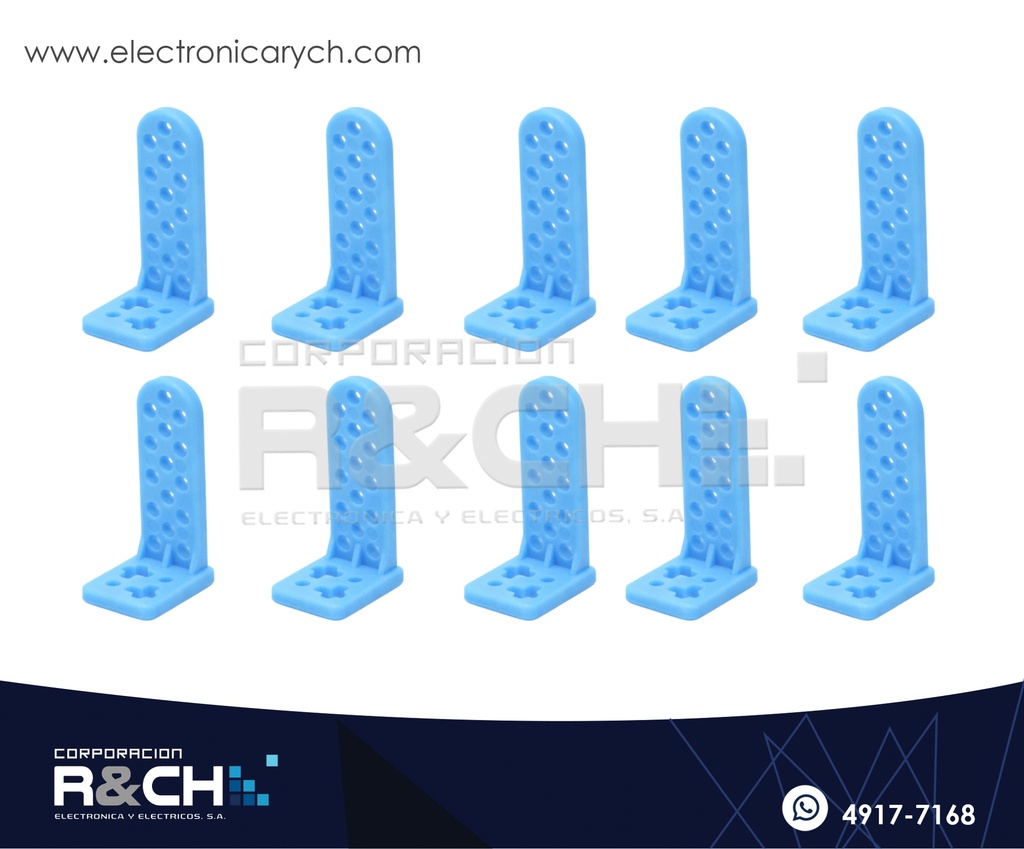 HM-3015 Set 10 pcs Soporte en Ángulo Recto de Plástico 30×15×12 mm – Conector L para Montaje