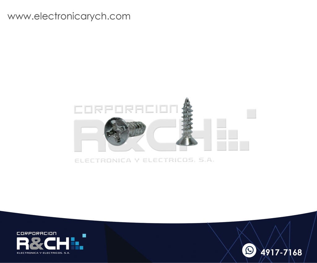 TOR-KN312 Tornillo 3x12mm Cabeza avellanada Cubierto de Niquel