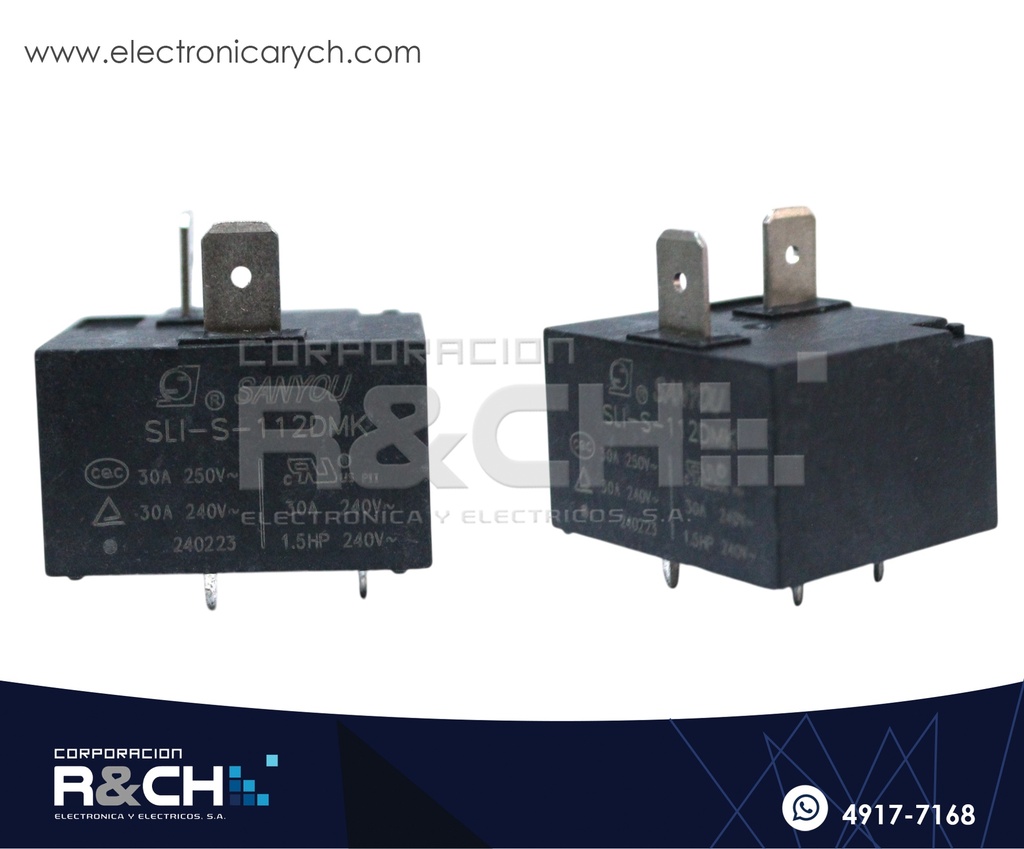 RL-S112DMK Relay  12V  1 Polo 1 Tiro SANYOU SLI-S-112DMK  30A
