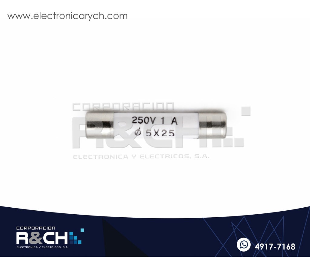FEU-1A Fusible Europeo 1A Cerámico UL 5x25mm