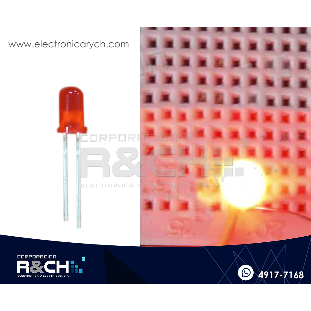 LD-5RD LED 5mm Rojo Difuso