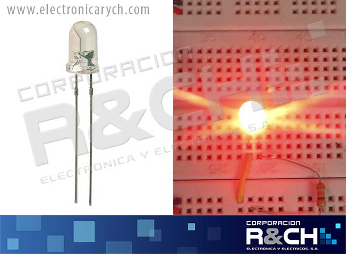 LD-5RT LED 5mm rojo transp.