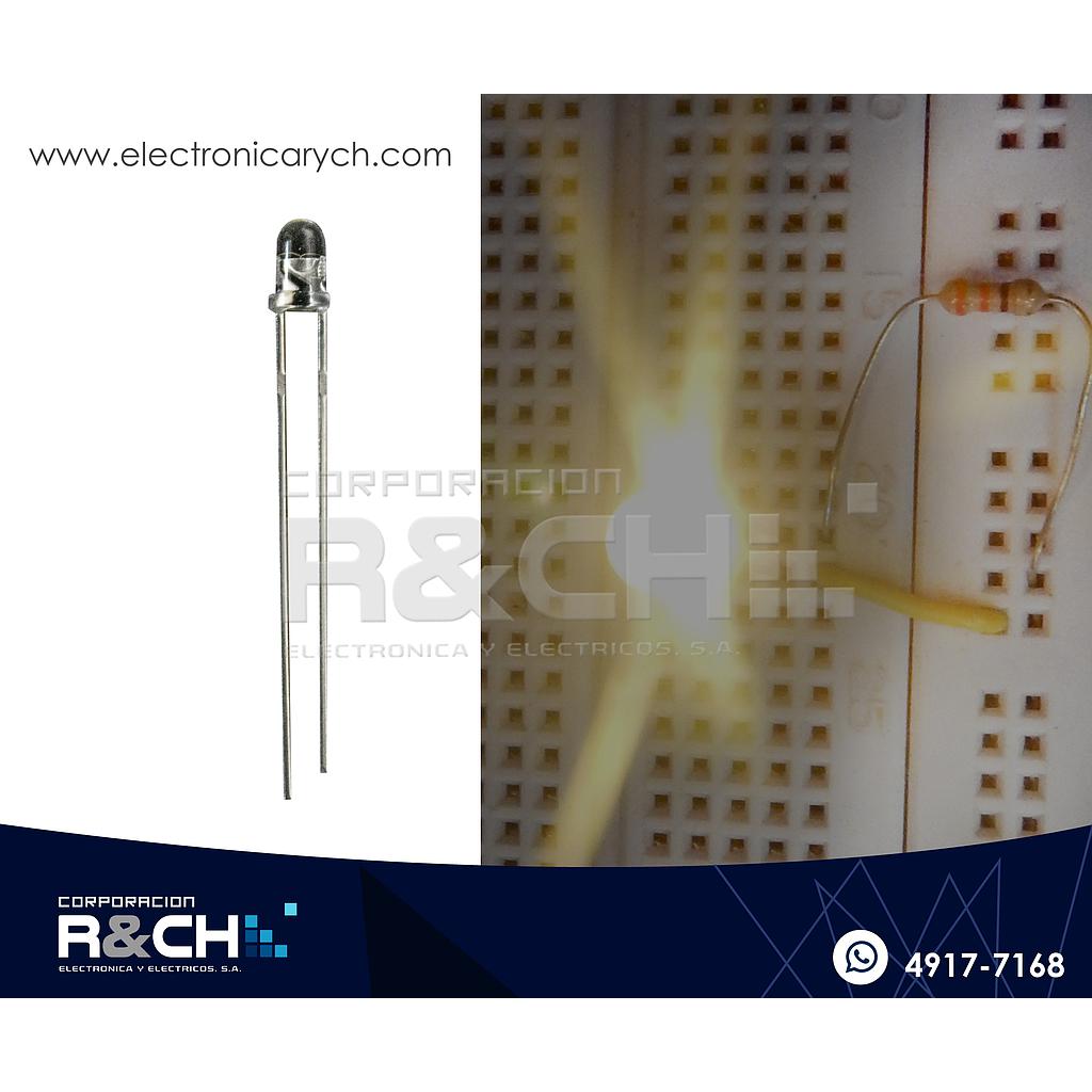 LD-3PWC LED blanco calido redondo 120º 1W 3.5-4V 350mA