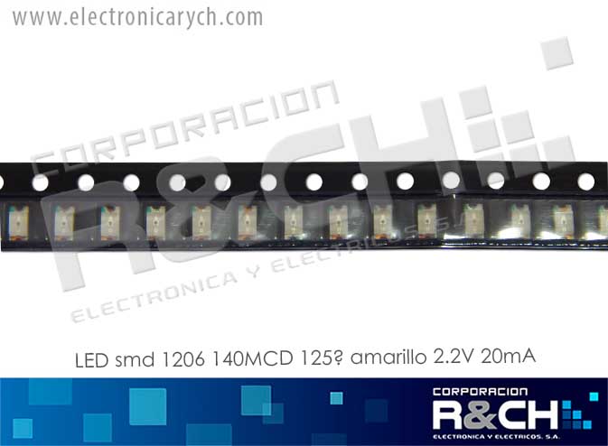 LD-1206A LED smd 1206 140MCD 125° amarillo 2.2V 20mA