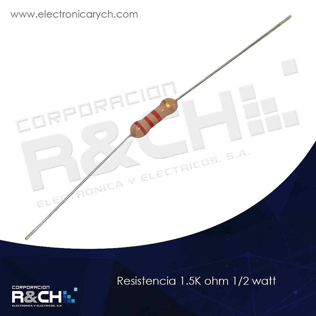 RX-1.5K/12 resistencia 1.5K ohm 1/2 watt