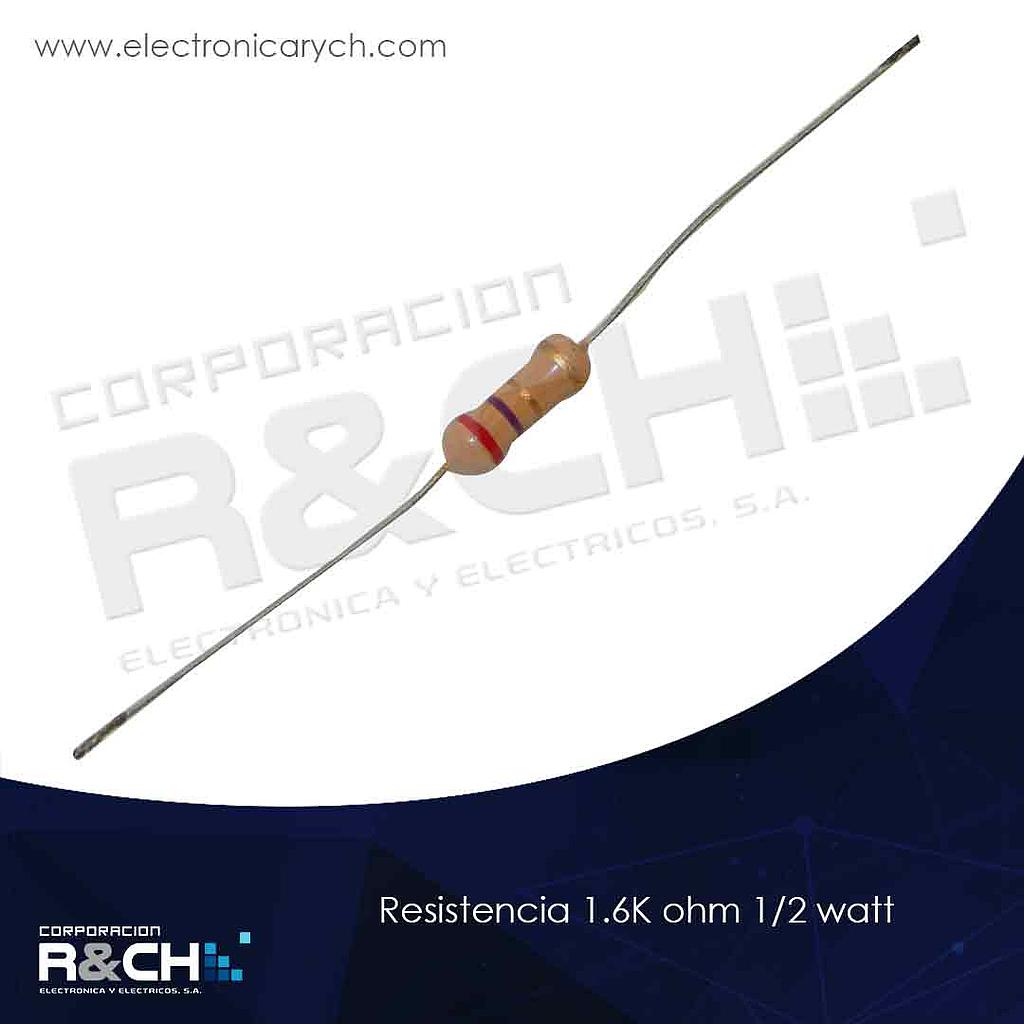 RX-1.6K/12 resistencia 1.6K ohm 1/2 watt