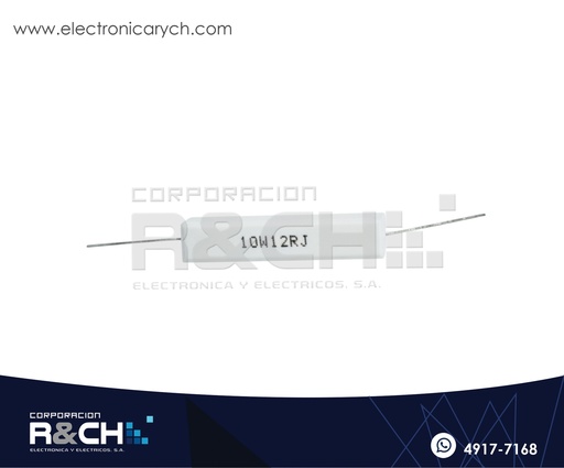 [RX-12/10] RX-12/10 Resistencia Cemento 12 ohm 10 watt