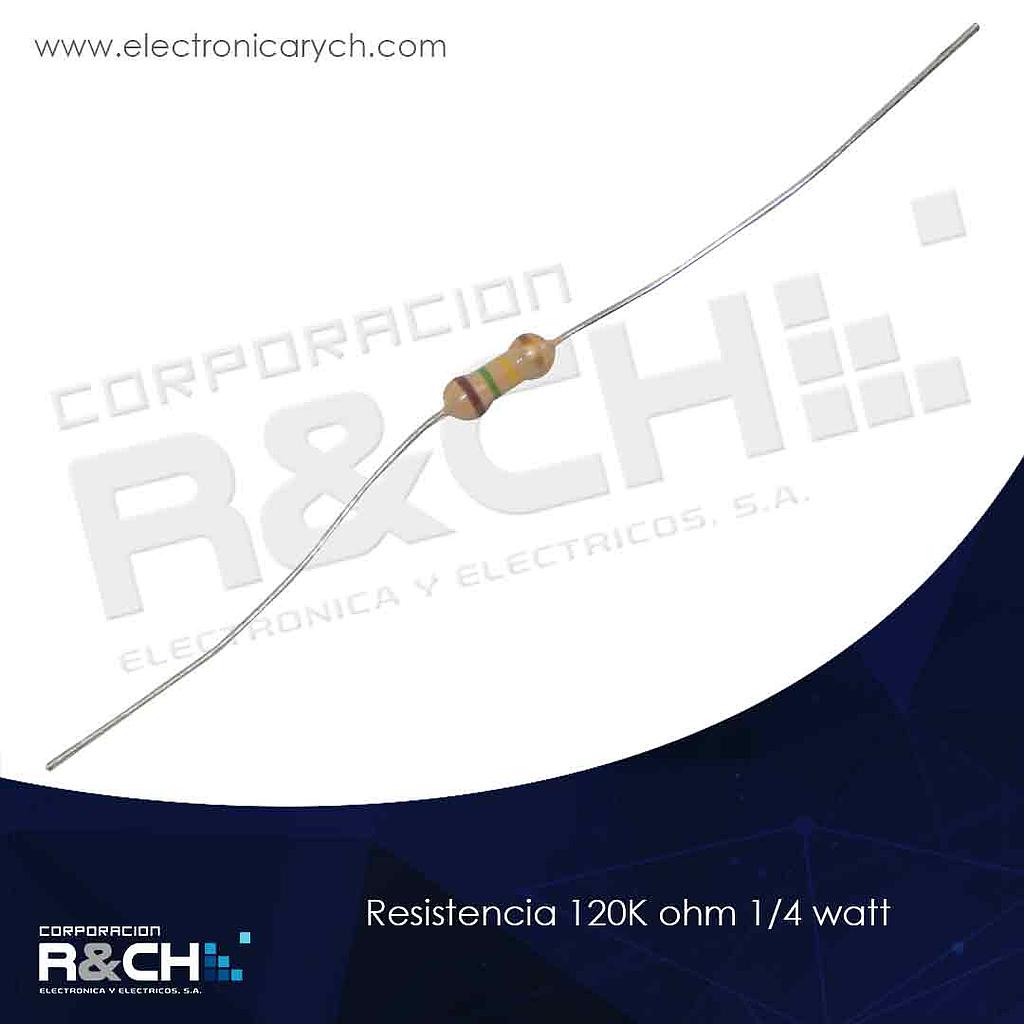 RX-120K/14 resistencia 120K ohm 1/4 watt