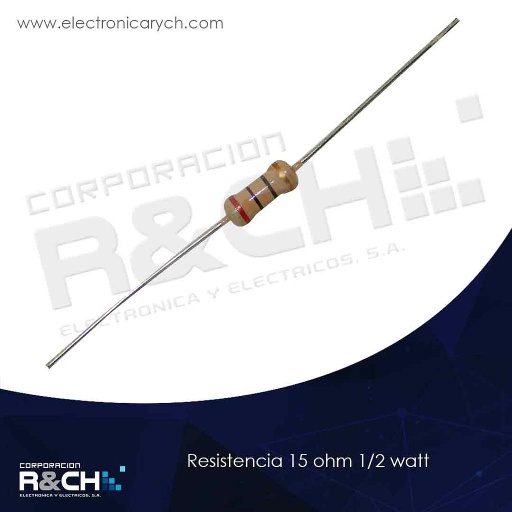 [RX-15/12] RX-15/12 resistencia 15 ohm 1/2 watt