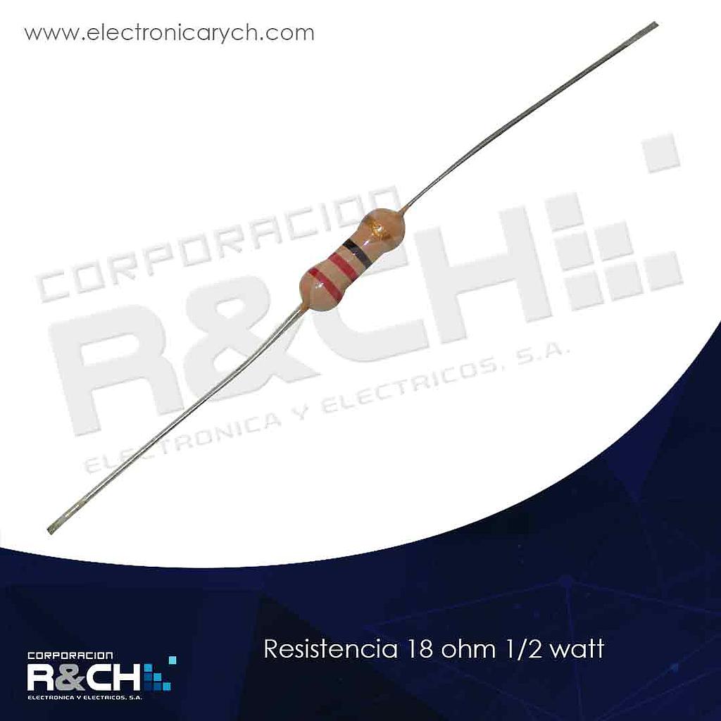 RX-18/12 resistencia 18 ohm 1/2 watt