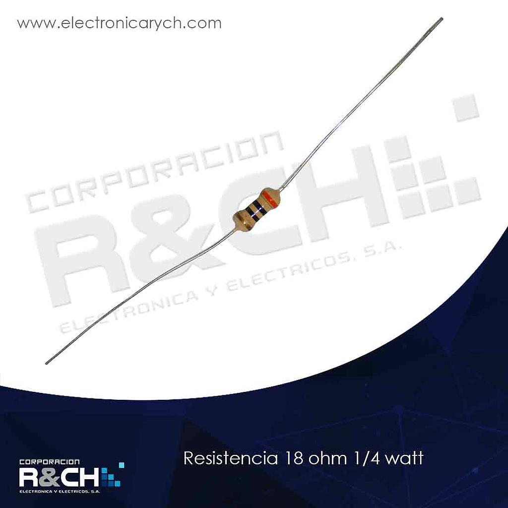 RX-18/14 resistencia 18 ohm 1/4 watt