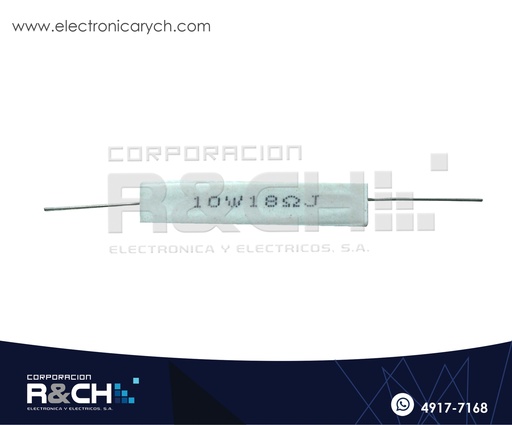 [RX-18/10] RX-18/10 Resistencia Cemento 18 ohm 10 watt