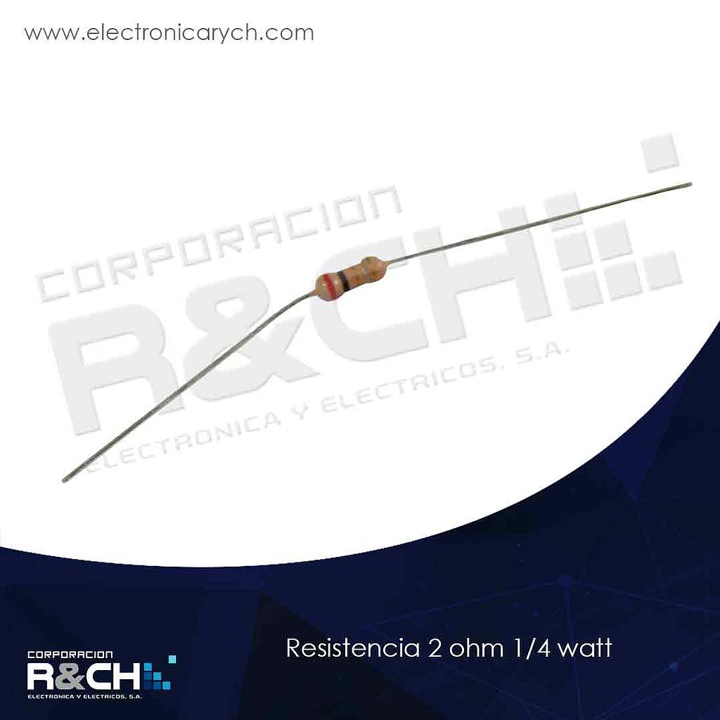 RX-2/14 resistencia 2 ohm 1/4 watt