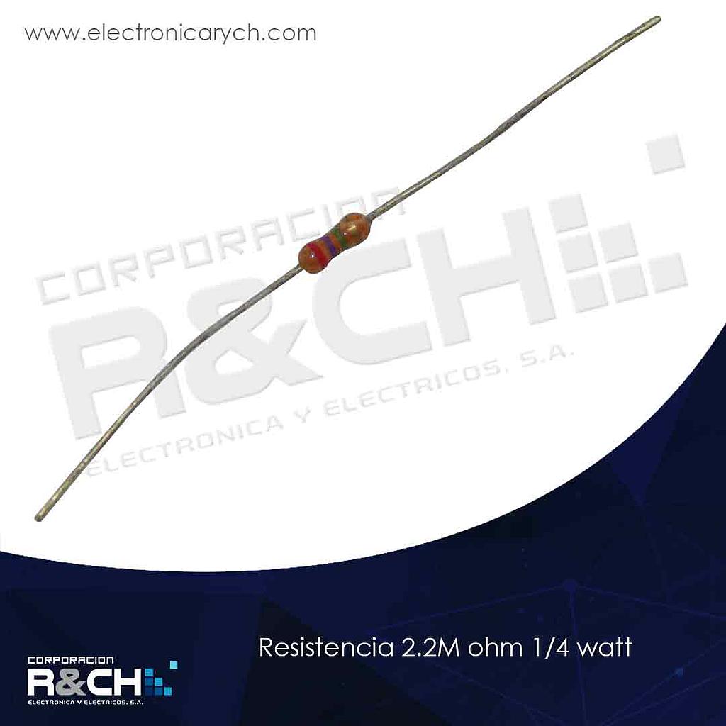 RX-2.2M/14 resistencia 2.2M ohm 1/4 watt