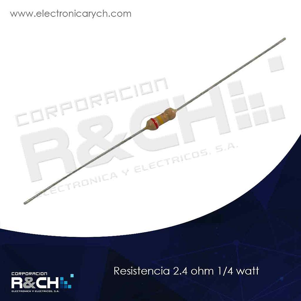 RX-2.4/14 resistencia 2.4 ohm 1/4 watt