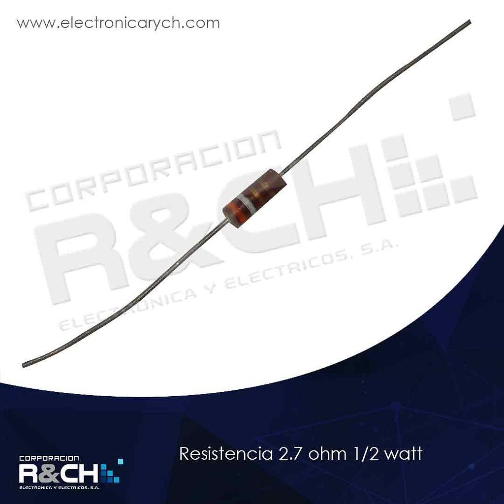 RX-2.7/12 resistencia 2.7 ohm 1/2 watt