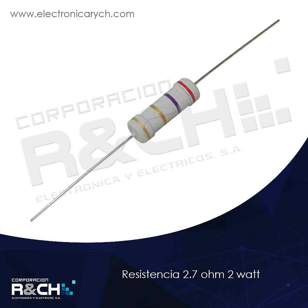 RX-2.7/2 resistencia 2.7 ohm 2 watt