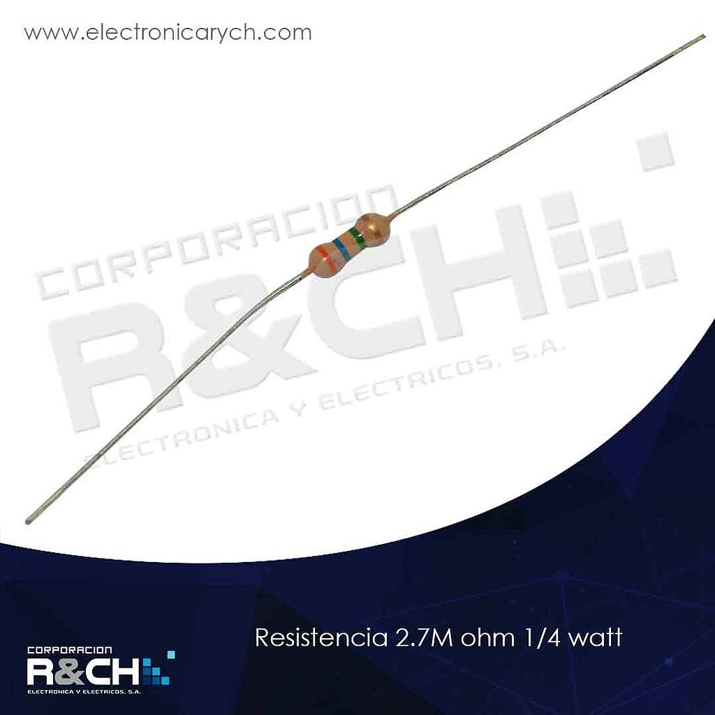 RX-2.7M/14 resistencia 2.7M ohm 1/4 watt