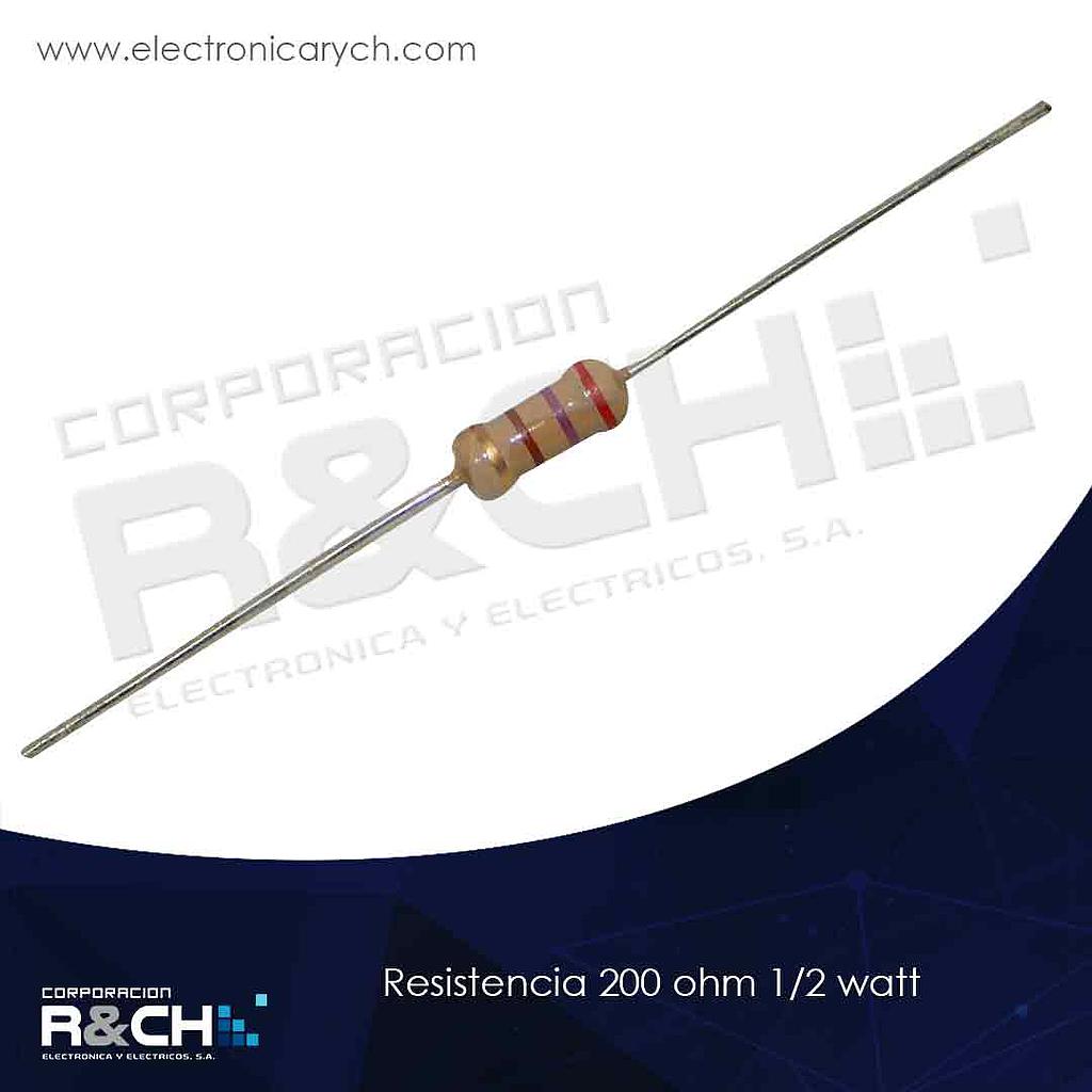 RX-200/12 resistencia 200 ohm 1/2 watt