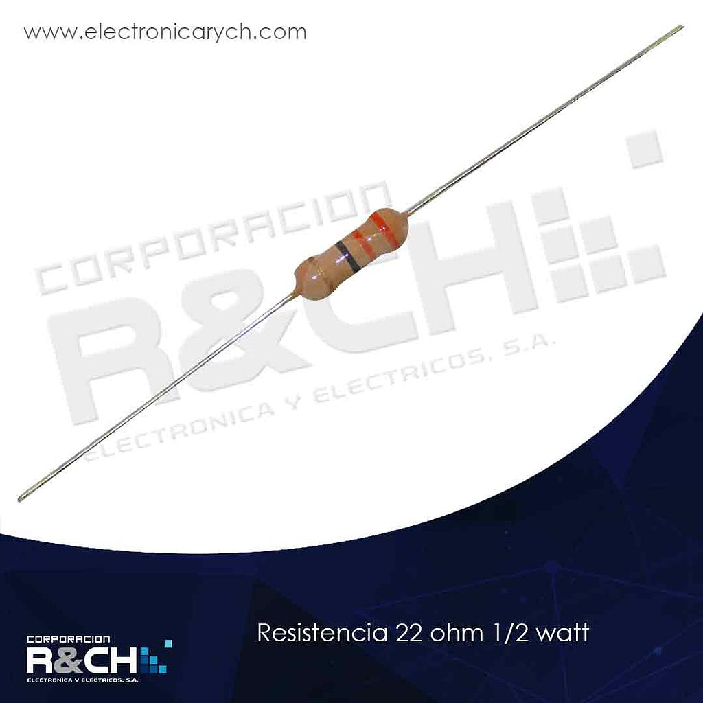 RX-22/12 resistencia 22 ohm 1/2 watt
