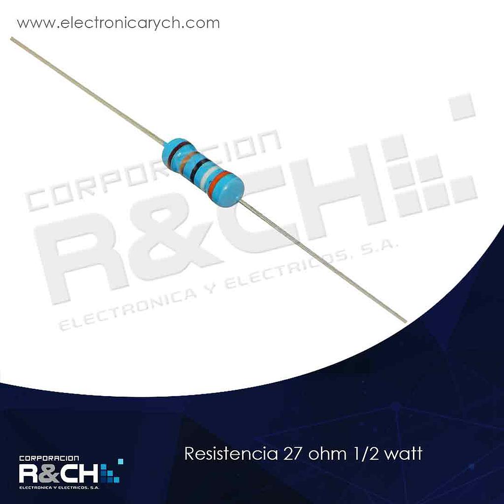 RX-27/12 resistencia 27 ohm 1/2 watt