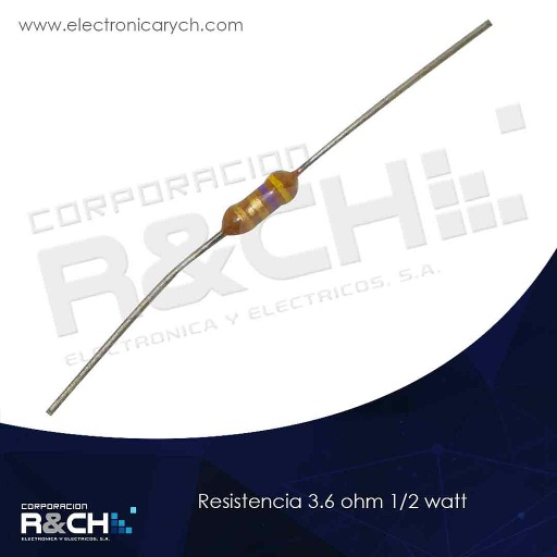 [RX-3.6/12] RX-3.6/12 resistencia 3.6 ohm 1/2 watt