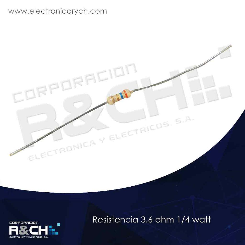 RX-3.6/14 resistencia 3.6 ohm 1/4 watt