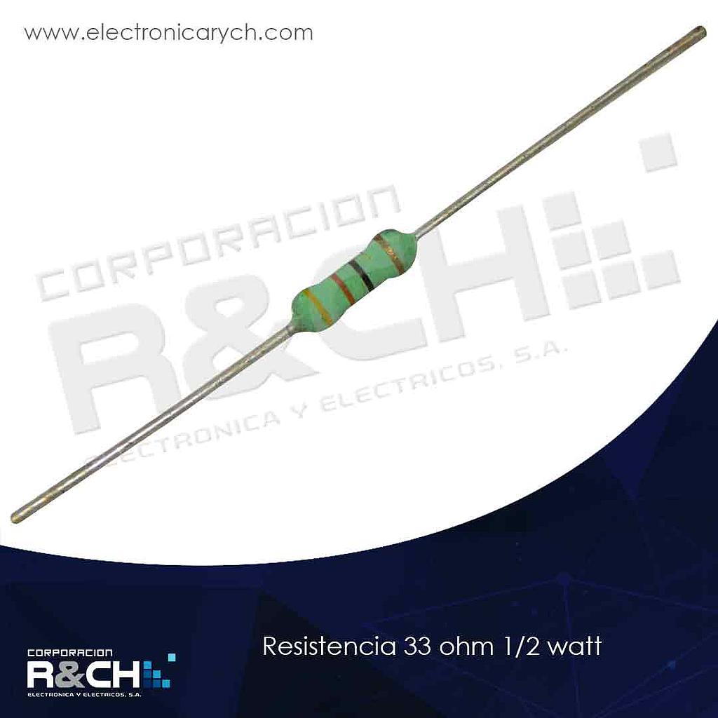RX-33/12 resistencia 33 ohm 1/2 watt