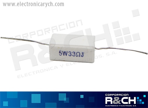 [RX-33/5] RX-33/5 resistencia 33 ohm 5 watt