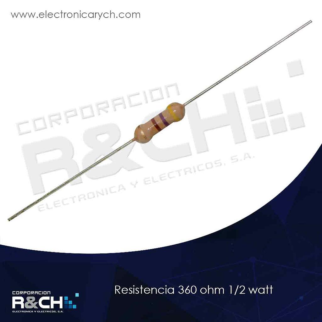 RX-360/12 resistencia 360 ohm 1/2 watt
