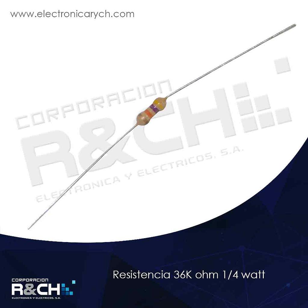 RX-36K/14 resistencia 36K ohm 1/4 watt