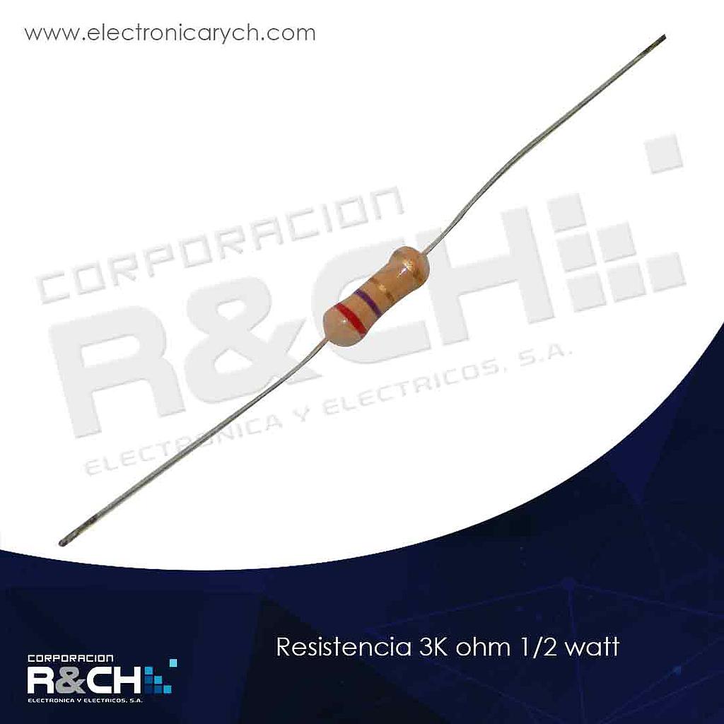 RX-3K/12 resistencia 3K ohm 1/2 watt