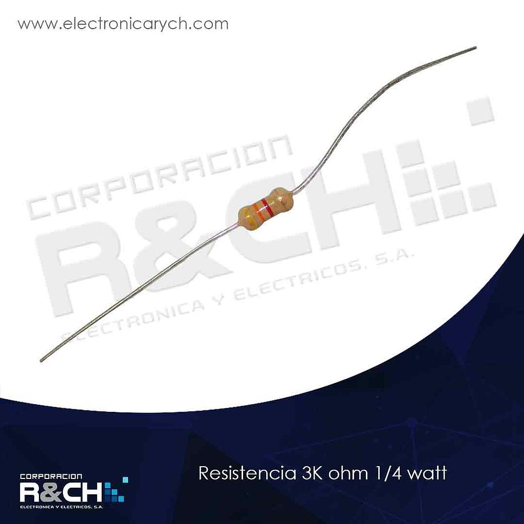 RX-3K/14 resistencia 3K ohm 1/4 watt