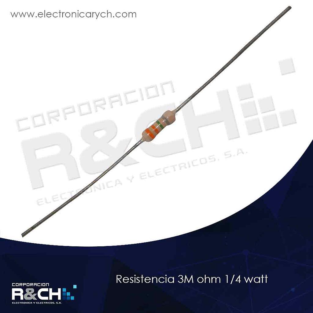 RX-3M/14 resistencia 3M ohm 1/4 watt