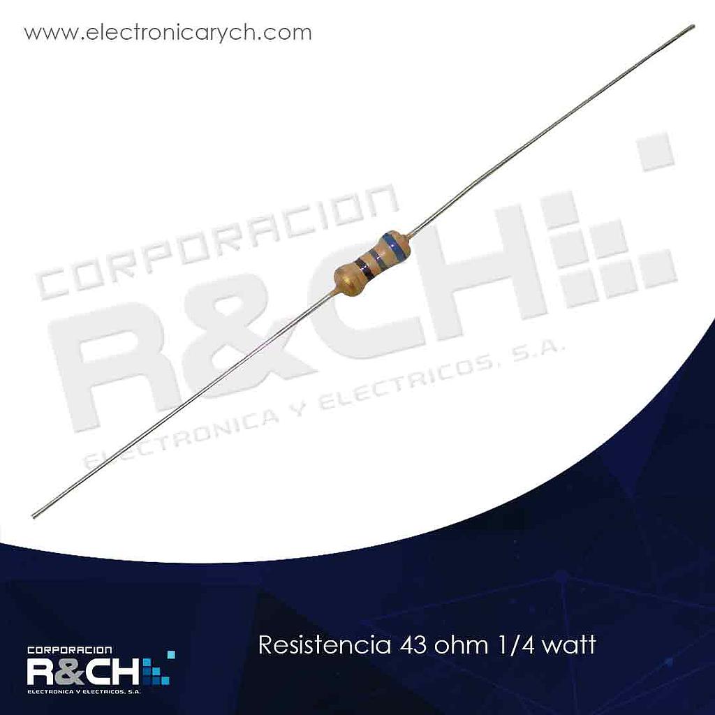 RX-43/14 resistencia 43 ohm 1/4 watt