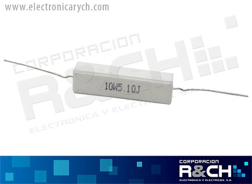 [RX-5.1/10] RX-5.1/10 Resistencia 5.1 ohm 10W Cemento