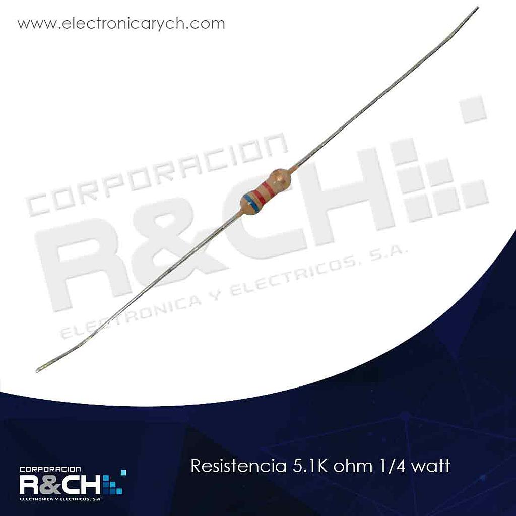 RX-5.1K/14 resistencia 5.1K ohm 1/4 watt