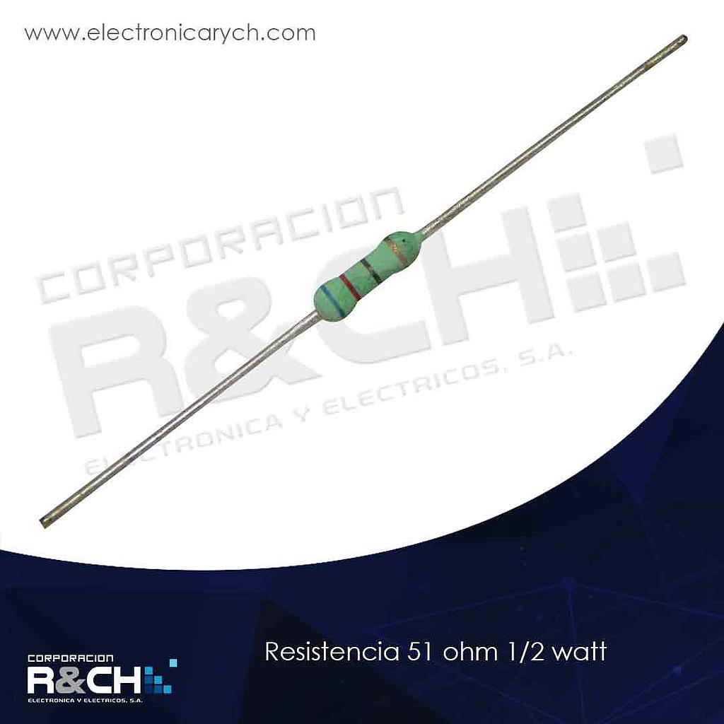 RX-51/12 resistencia 51 ohm 1/2 watt