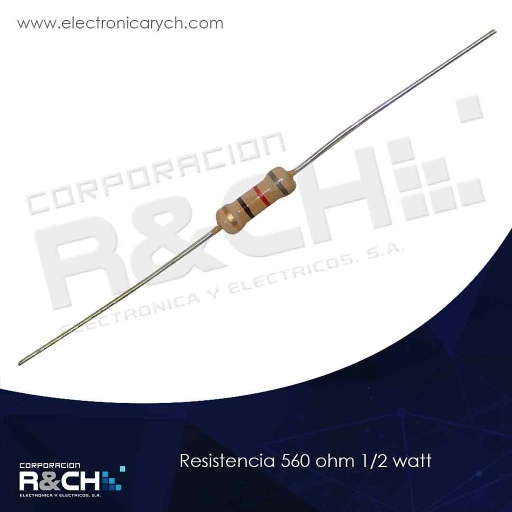 [RX-560/12] RX-560/12 resistencia 560 ohm 1/2 watt