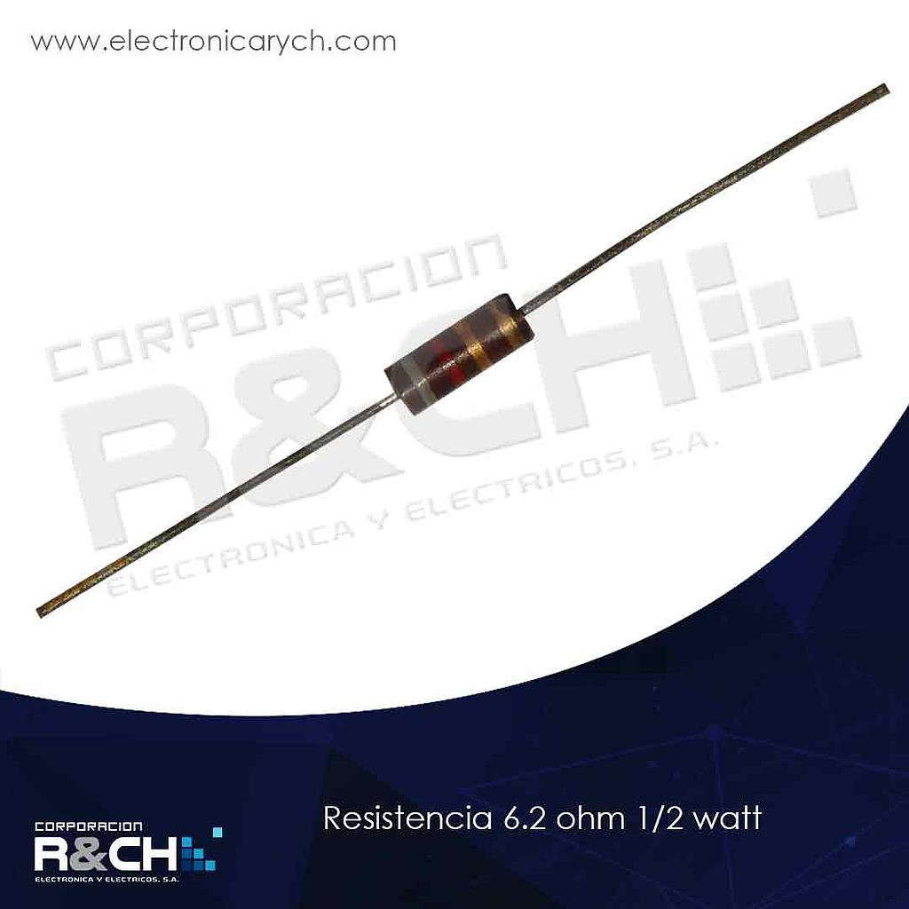 RX-6.2/12 resistencia 6.2 ohm 1/2 watt