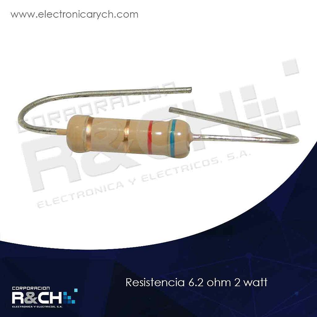 RX-6.2/2 resistencia 6.2 ohm 2 watt