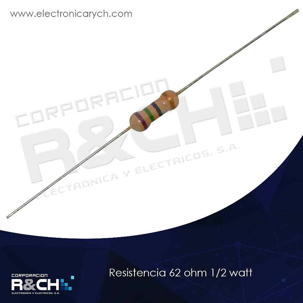 RX-62/12 resistencia 62 ohm 1/2 watt