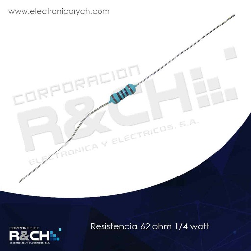 [RX-62/14] RX-62/14 resistencia 62 ohm 1/4 watt