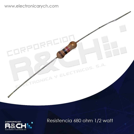 [RX-680/12] RX-680/12 resistencia 680 ohm 1/2 watt